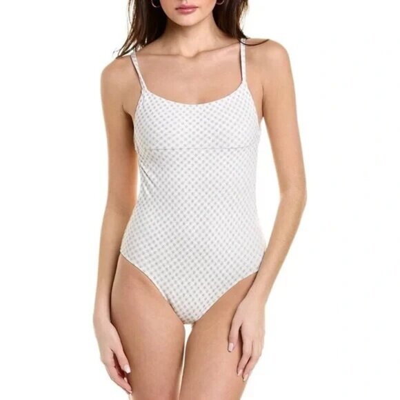 Solid & Striped Melissa One Piece Swimsuit Metallic Gingham Measures  XS NWOT - Picture 1 of 2